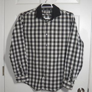 Express Fitted Shirt with Cuffed Long Sleeves, LG